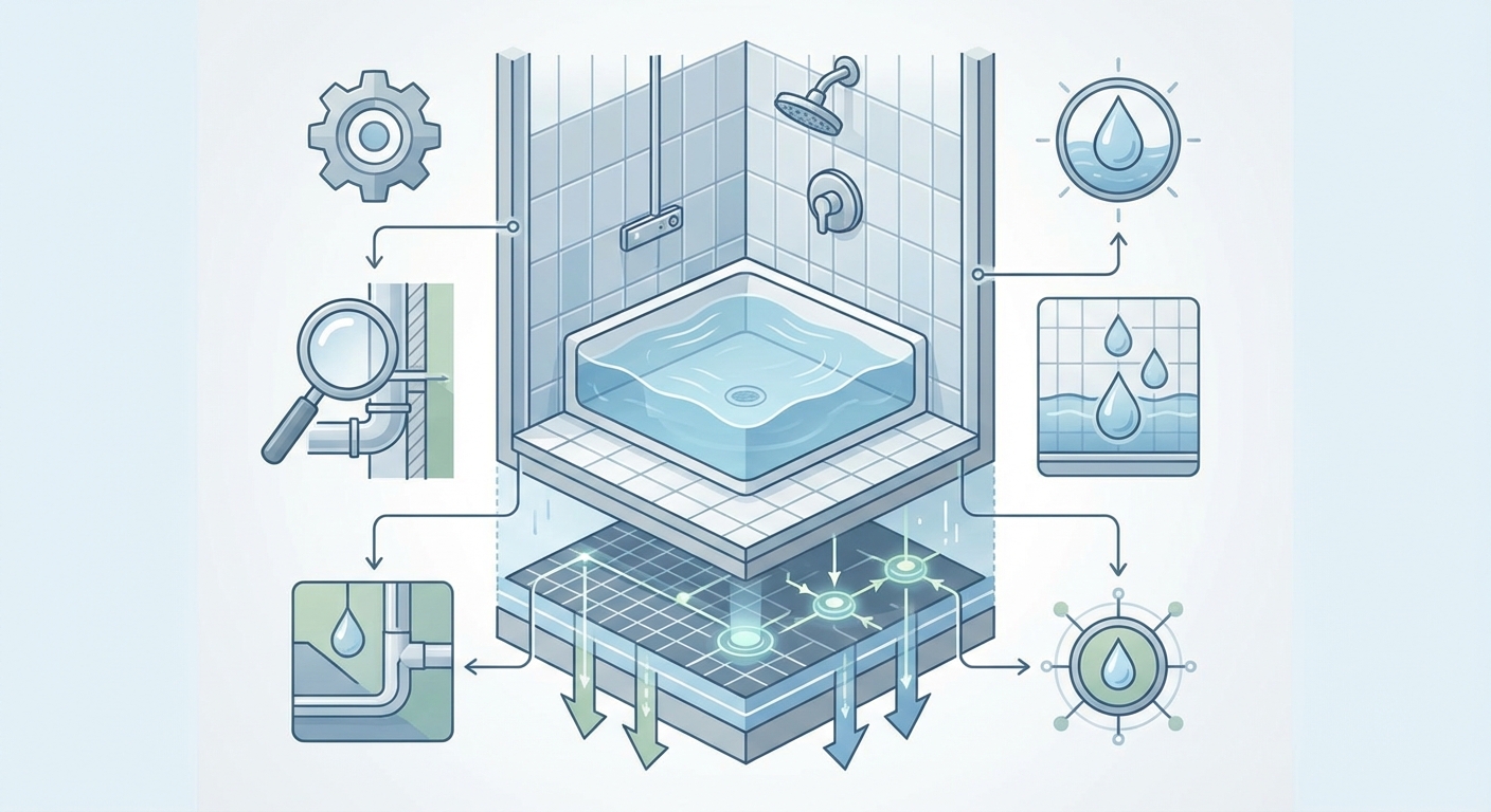 Flood Testing Shower Waterproofing Science in 2026 in Phoenix: Membranes, Mortars ...