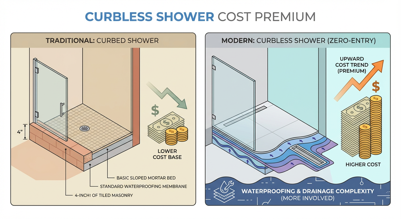 section 4 1770411740145 Curbless Showers: Modern Aesthetics at a Premium Cost