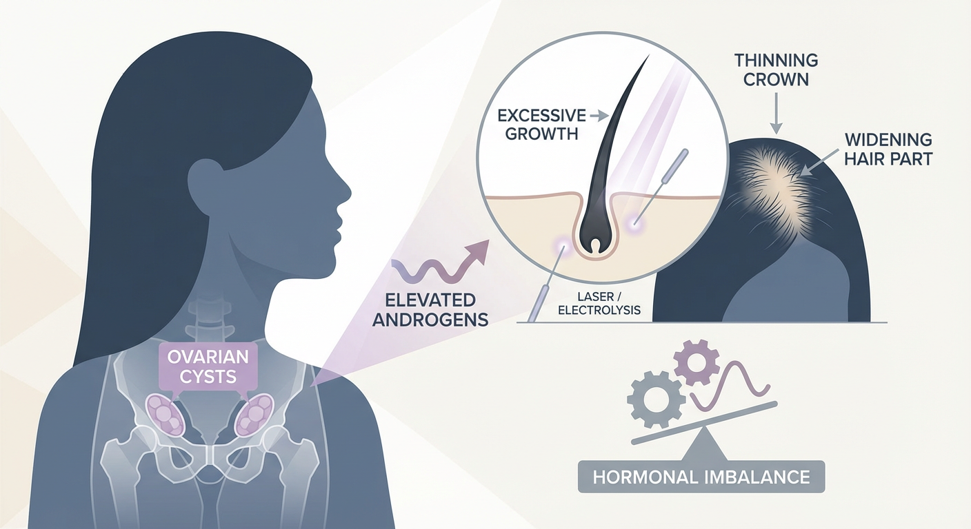 Understanding PCOS and Hyperandrogenism: The Root Cause of Hair Issues