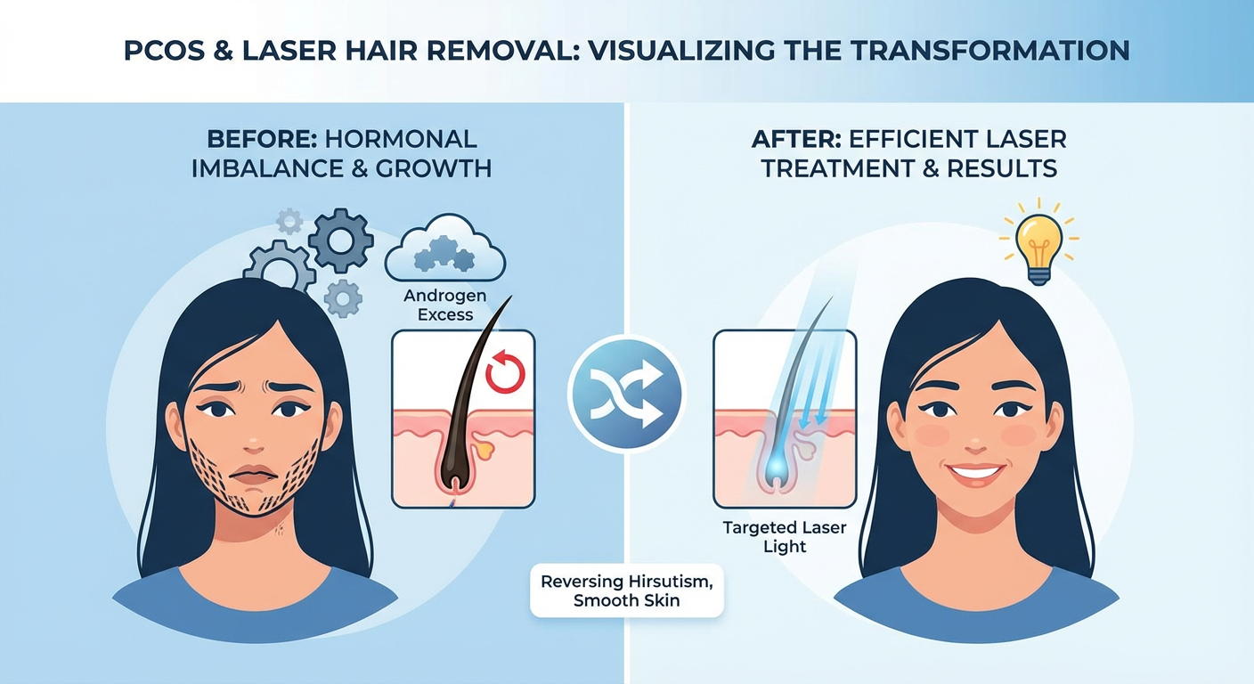 Laser Hair Removal: A High-Efficiency Solution for PCOS Hirsutism